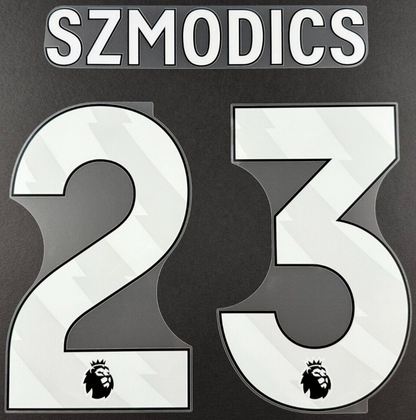 IPSWICH TOWN FC 24 - 25 SZMODICS 23 OFFICIAL AVERY DENNISON WHITE PLAYER SIZE
