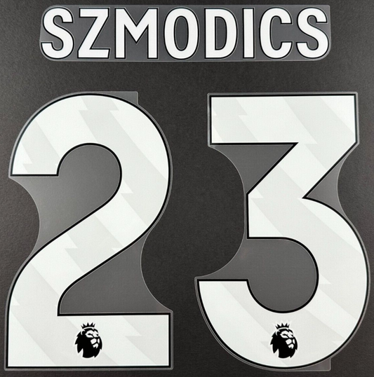 IPSWICH TOWN FC 24 - 25 SZMODICS 23 OFFICIAL AVERY DENNISON WHITE PLAYER SIZE