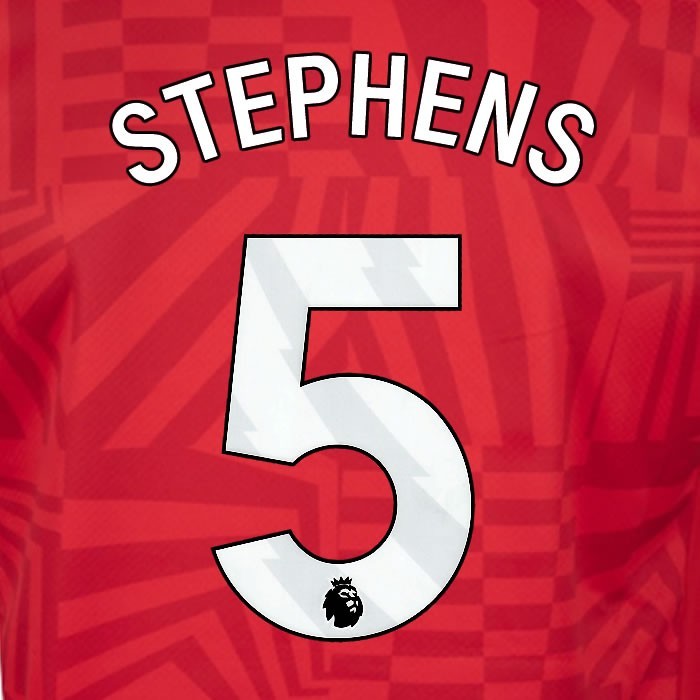 2024 2025 OFFICIAL SOUTHAMPTON STEPHENS 5 WHITE HOME PLAYER SIZE NAME SET