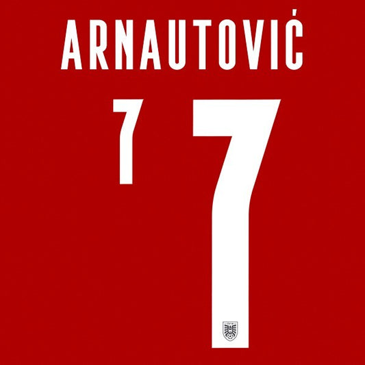 AUSTRIA 2020 2021 OFFICIAL ARNAUTOVIC 7 HOME PLAYER SIZE NAMESET