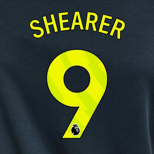 2023 2024 NEWCASTLE SHEARER 9 OFFICIAL YELLOW 3rd PLAYER SIZE NAME SET