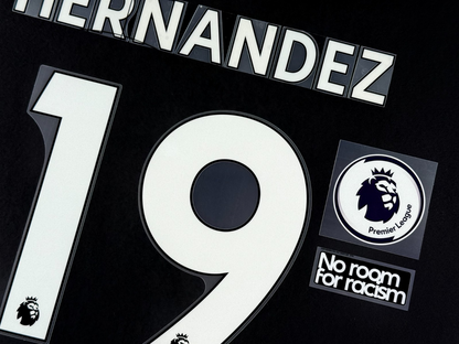 LEEDS UNITED 19-23 HERNANDEZ 19 OFFICIAL AVERY DENNISON WHITE + PATCH SET