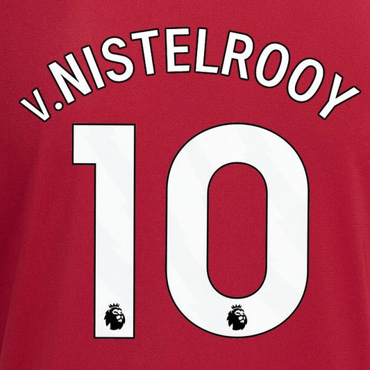 2023 2024 MANCHESTER UNITED v. NISTELROOY 10 HOME WHITE PLAYER SIZE NAMESET