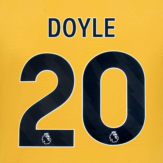 2024 2025 WOLVES HOME BLACK DOYLE 20 OFFICIAL PLAYER SIZE NAMESET