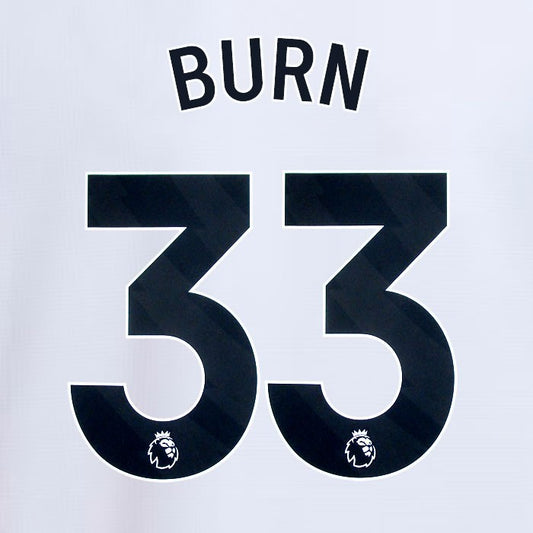 2024 2025 NEWCASTLE BURN 33 OFFICIAL BLACK 3RD PLAYER SIZE NAME SET