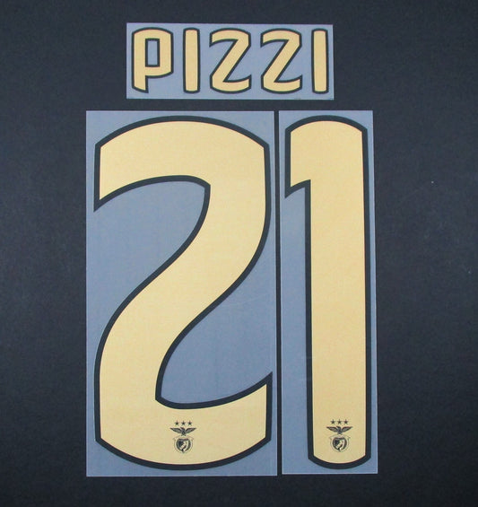 BENFICA 2020 2021 OFFICIAL PIZZI 21 HOME PLAYER SIZE NAMESET