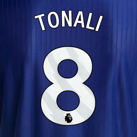 2025 2026 NEWCASTLE TONALI 8 OFFICIAL WHITE 3RD PLAYER SIZE NAME SET