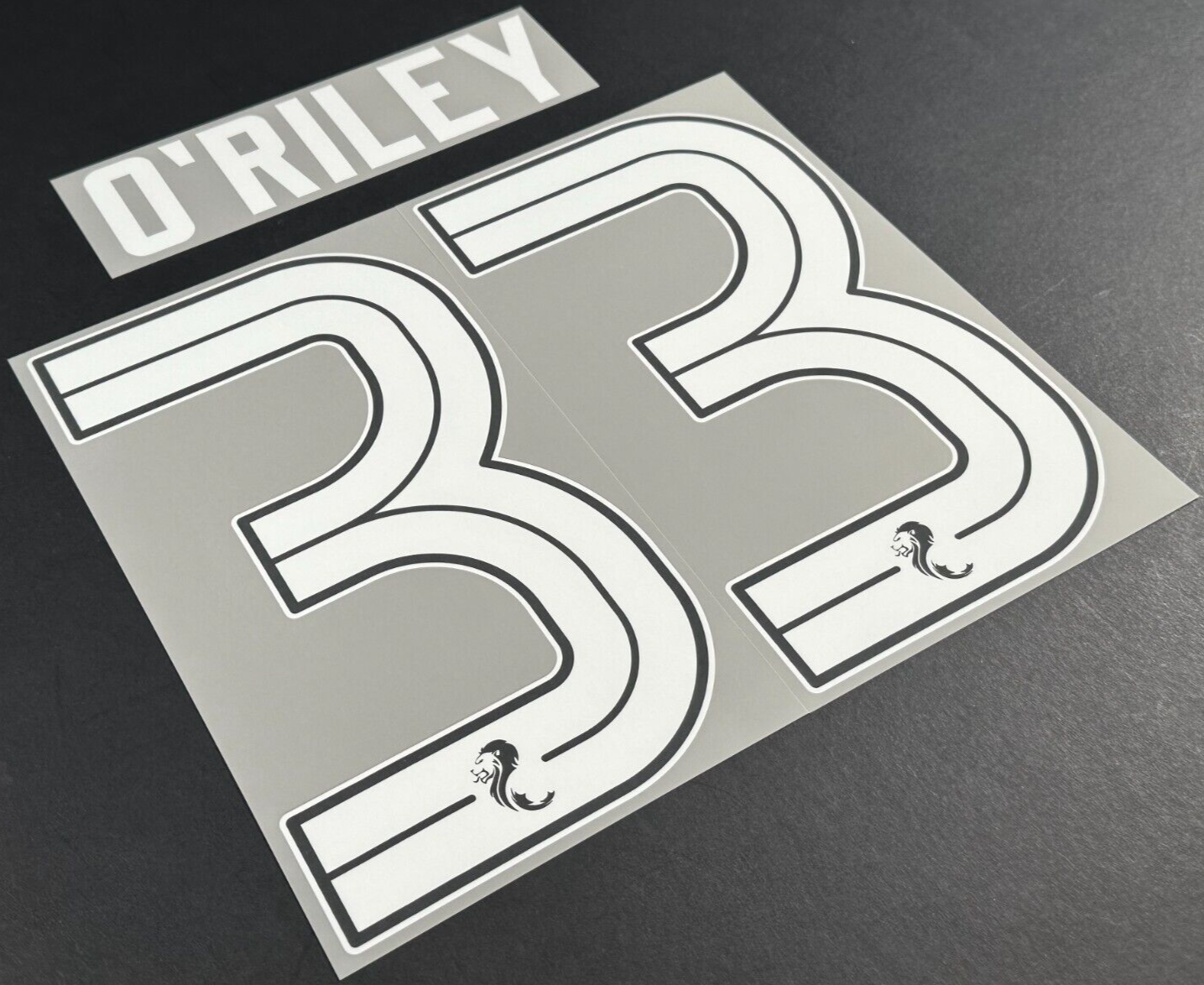 CELTIC 2023-2025 OFFICIAL SPORTING ID O'RILEY 33 HOME PLAYER SIZE NAME SET WHITE
