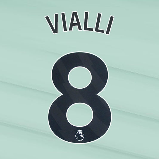 2023 2024 OFFICIAL CHELSEA VIALLI 8 BLACK 3RD PLAYER SIZE NAMESET
