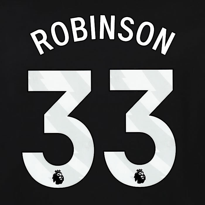 2023 2024 OFFICIAL FULHAM AVERY DENNISON ROBINSON 33 3RD PLAYER SIZE NAMESET