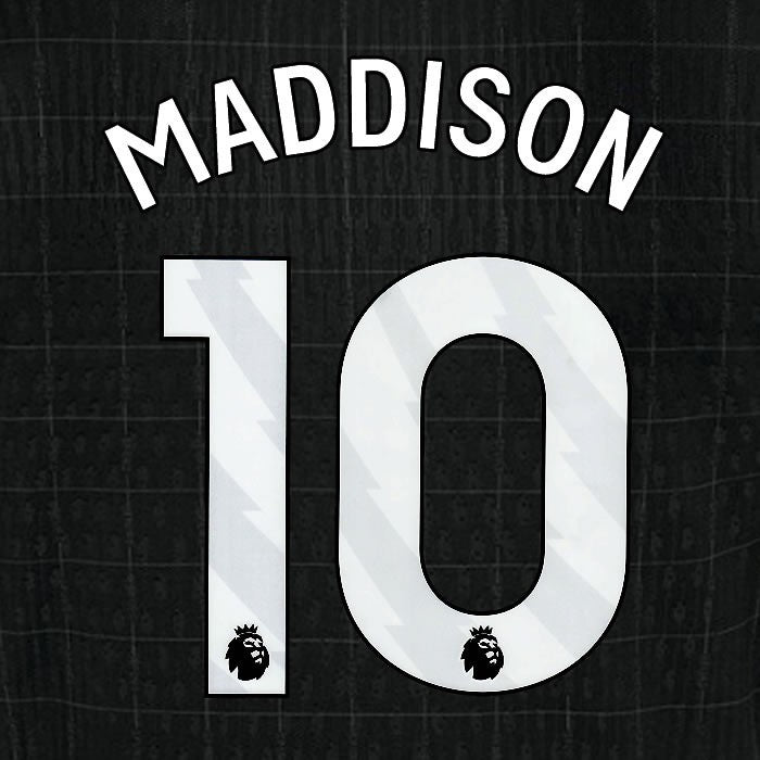 2025 2026 TOTTENHAM MADDISON 10 WHITE AWAY PLAYER SIZE NAME SET