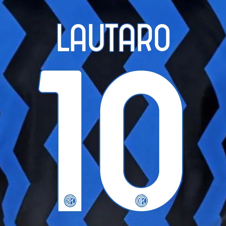 2020 2021 INTER MILAN OFFICIAL HOME LAUTARO 10 PLAYER SIZE NAMESET
