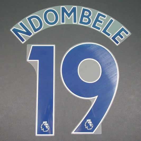 TOTTENHAM 2019-23 NDOMBELE 19 OFFICIAL AVERY DENNISON NAVY PLAYER SIZE NAME SET