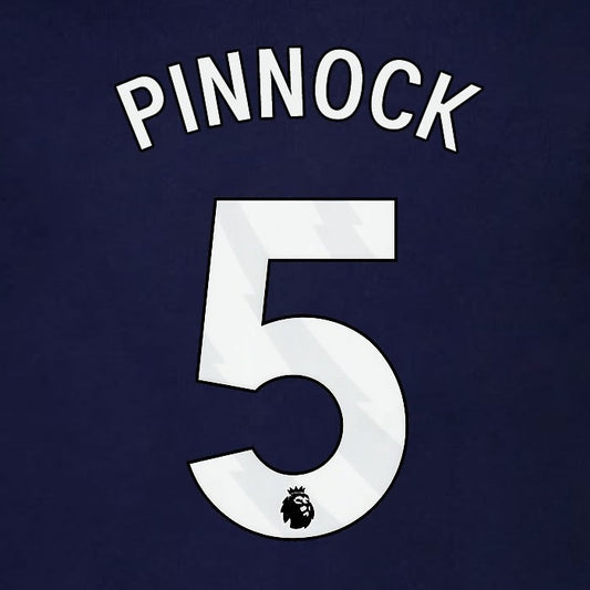 2023 2024 BRENTFORD PINNOCK 5 OFFICIAL WHITE 3rd PLAYER SIZE NAMESET