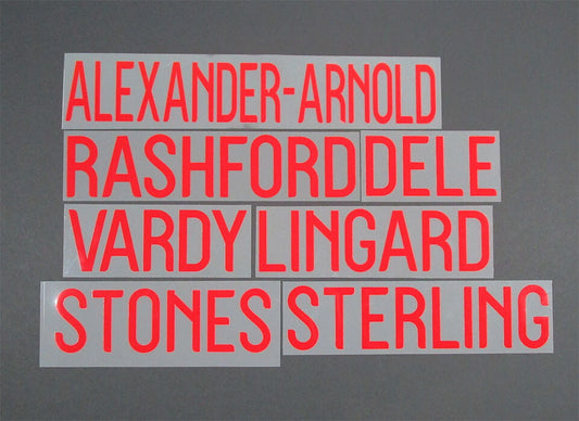 2018 2019 OFFICIAL SPORTING ID ENGLAND HOME RED PLAYER SIZE NAME BLOCKS