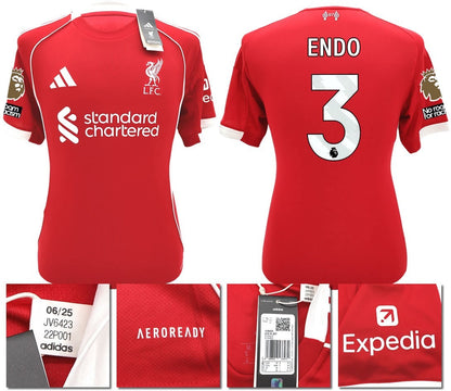BNWT 2025 2026 LIVERPOOL ADIDAS HOME SHIRT ENDO 3 + PACTHES MEN'S