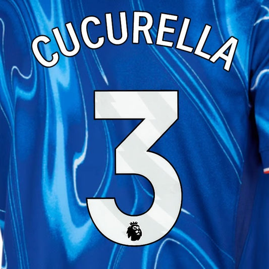 2024 2025 OFFICIAL CHELSEA CUCURELLA 3 WHITE HOME PLAYER SIZE NAMESET