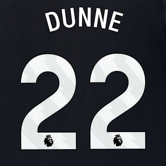 2023 2024 MAN CITY DUNNE 22 WHITE 3RD PLAYER SIZE NAME SET