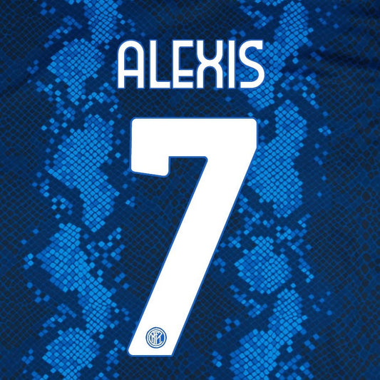 2021 2022 INTER MILAN OFFICIAL HOME ALEXIS 7 PLAYER SIZE NAMESET