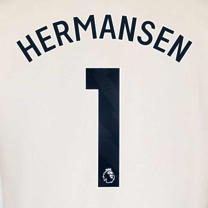 2025 2026 WEST HAM HERMANSEN 1 OFFICIAL BLACK AWAY PLAYER SIZE NAMESET