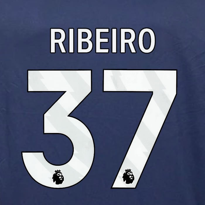 2023 2024 OFFICIAL NOTTINGHAM RIBEIRO 37 WHITE 3RD PLAYER SIZE NAMESET