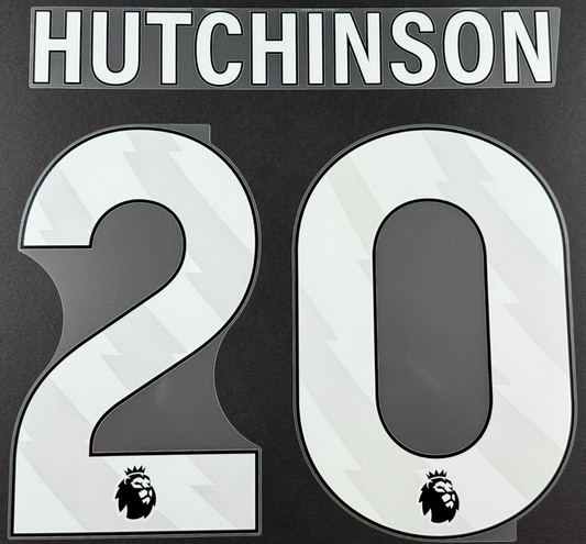IPSWICH TOWN FC 24 - 25 HUTCHINSON 20 OFFICIAL AVERY DENNISON WHITE PLAYER SIZE