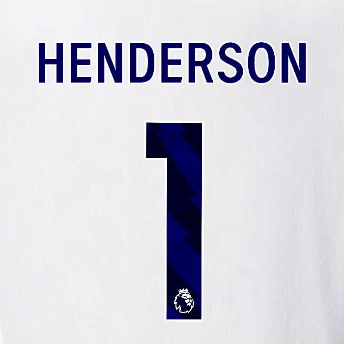 2025 2026 OFFICIAL CRYSTAL PALACE HENDERSON 1 BLUE AWAY PLAYER SIZE NAMESET