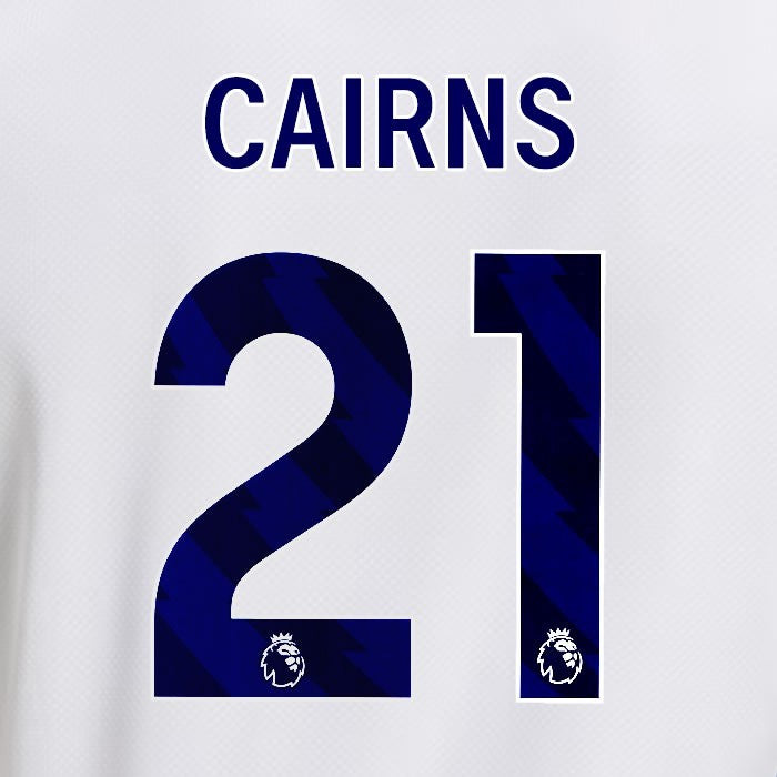 2025 2026 OFFICIAL LEEDS UNITED CAIRNS 21 BLUE HOME PLAYER SIZE NAMESET