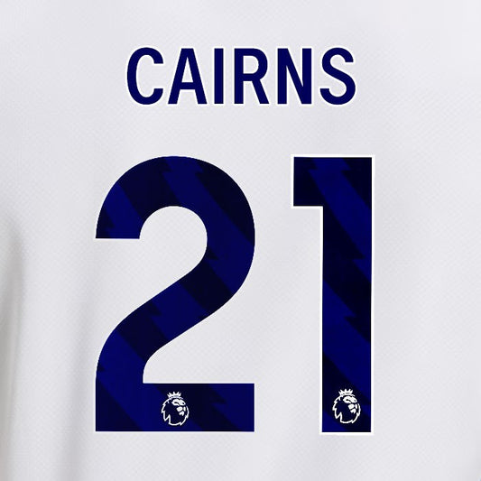 2025 2026 OFFICIAL LEEDS UNITED CAIRNS 21 BLUE HOME PLAYER SIZE NAMESET