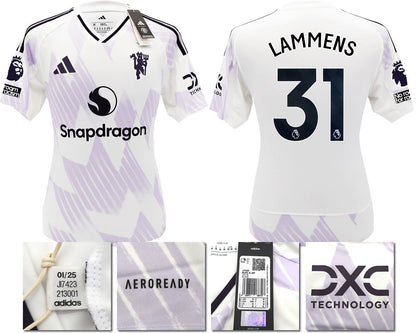 BNWT 25 26 MANCHESTER UNITED ADIDAS AWAY SHIRT LAMMENS 31 + PATCHES