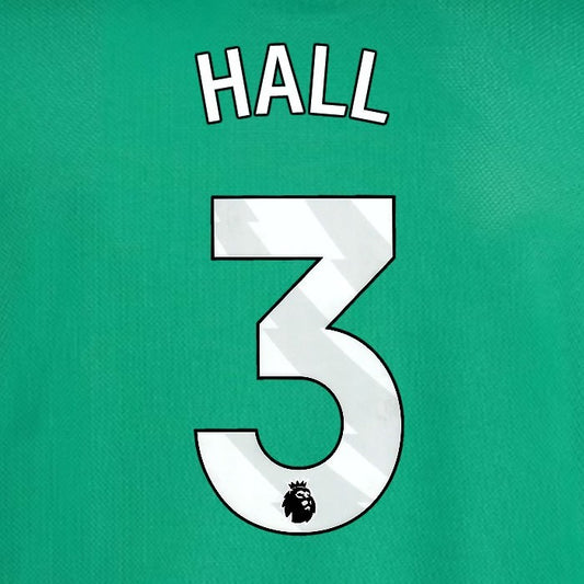 2025 2026 NEWCASTLE HALL 3 OFFICIAL WHITE AWAY PLAYER SIZE NAME SET