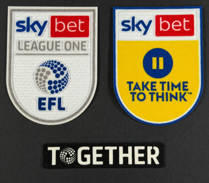 22 23 EFL SKY BET CHAMPIONSHIP OFFICIAL LEAGUE ONE SLEEVE PATCH SET
