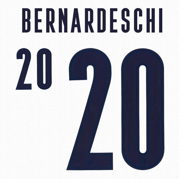 ITALY 2020 2021 OFFICIAL BERNARDESCHI 20 AWAY PLAYER SIZE NAMESET