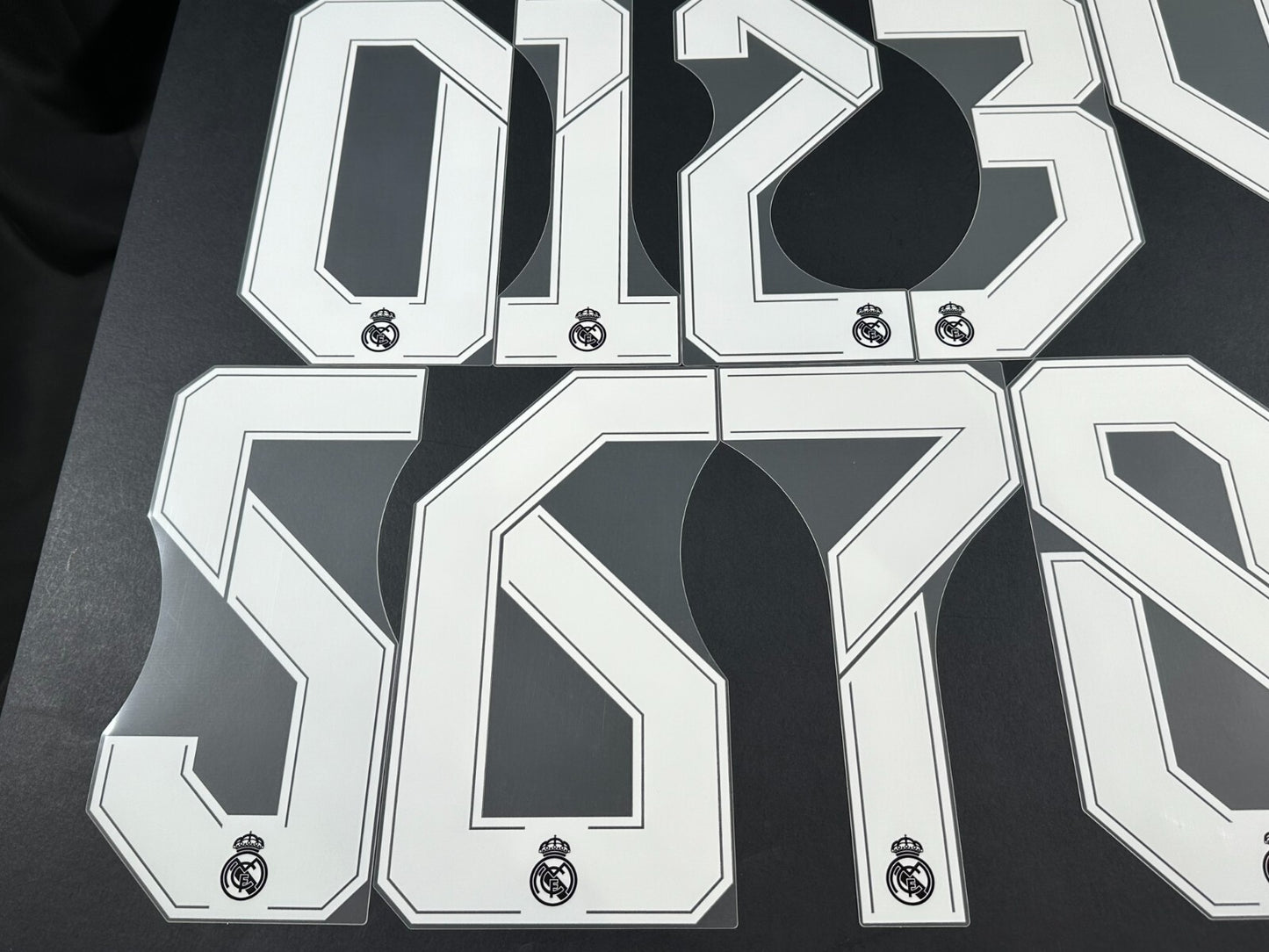 2021 2022 OFFICIAL AVERY DENNISON REAL MADRID AWAY / 3RD PLAYER SIZE NUMBERS