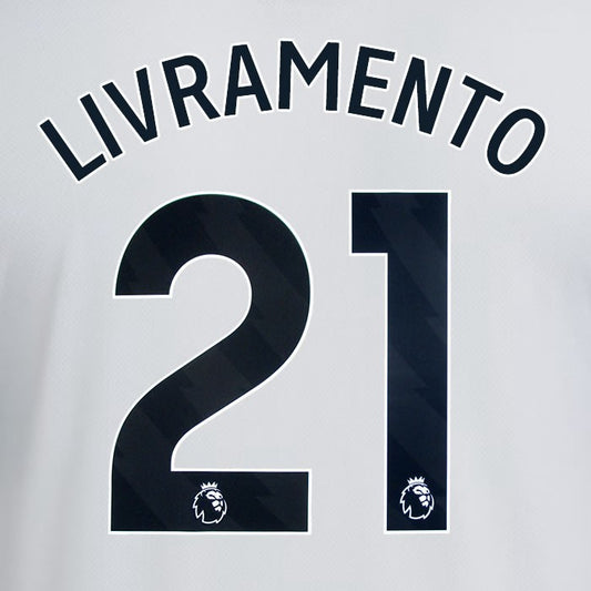 2025 2026 NEWCASTLE LIVRAMENTO 21 OFFICIAL BLACK HOME PLAYER SIZE NAME SET
