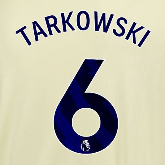 2025 2026 EVERTON TARKOWSKI 6 OFFICIAL BLUE AWAY PLAYER SIZE NAMESET