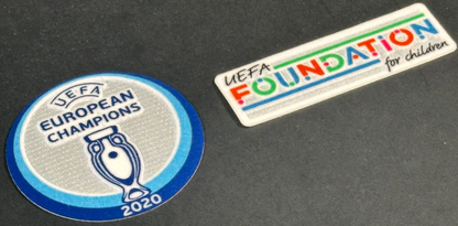 ITALY EURO 2020 CHAMPIONS SHIRT SLEEVE PATCH + PLAYER ISSUE UEFA FOUNDATION