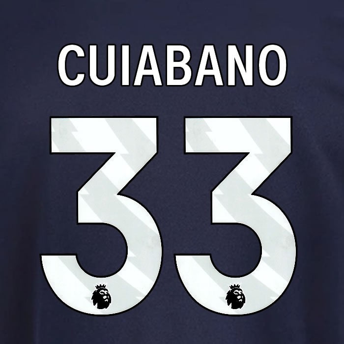 2025 2026 OFFICIAL NOTTINGHAM CUIABANO 33 WHITE 3RD PLAYER SIZE NAMESET