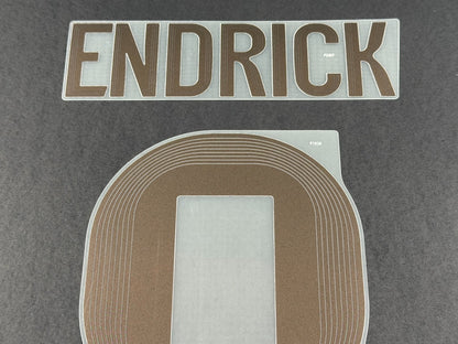 2025 2026 REAL MADRID ENDRICK 9 OFFICIAL HOME PLAYER SIZE NAME SET