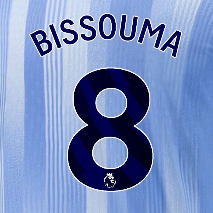 2024 2025 TOTTENHAM BISSOUMA 8 BLUE AWAY PLAYER SIZE NAME SET