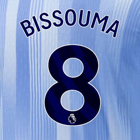2024 2025 TOTTENHAM BISSOUMA 8 BLUE AWAY PLAYER SIZE NAME SET