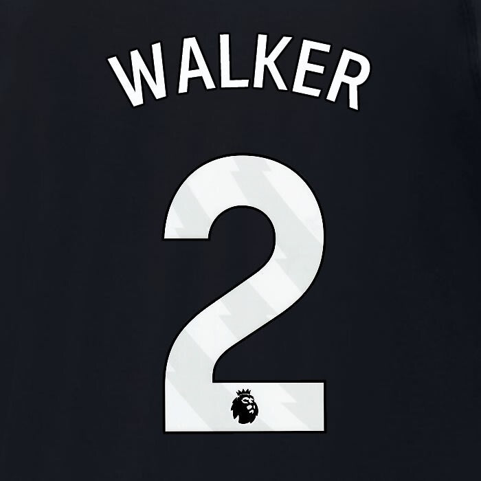 2024 2025 MANCHESTER CITY WALKER 2 WHITE AWAY PLAYER SIZE NAME SET