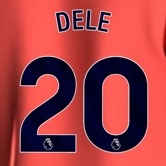 2023 2024 EVERTON DELE 20 OFFICIAL BLUE AWAY PLAYER SIZE NAMESET
