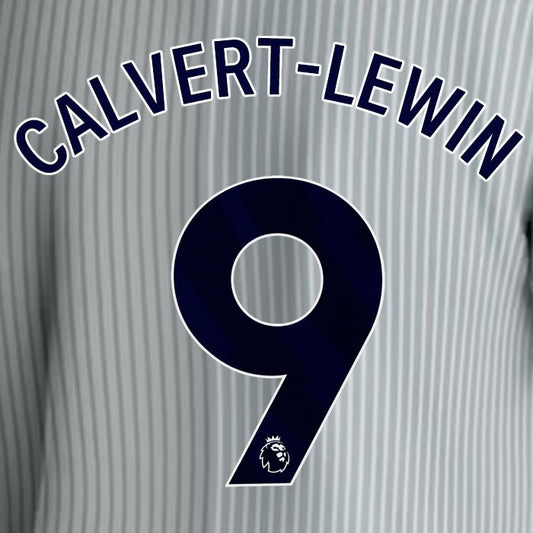 2023 2024 EVERTON CALVERT - LEWIN 9 OFFICIAL BLUE 3RD PLAYER SIZE NAMESET