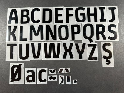 2023 2024 OFFICIAL EFL FOOTBALL LEAGUE BLACK PLAYER SIZE LETTERS