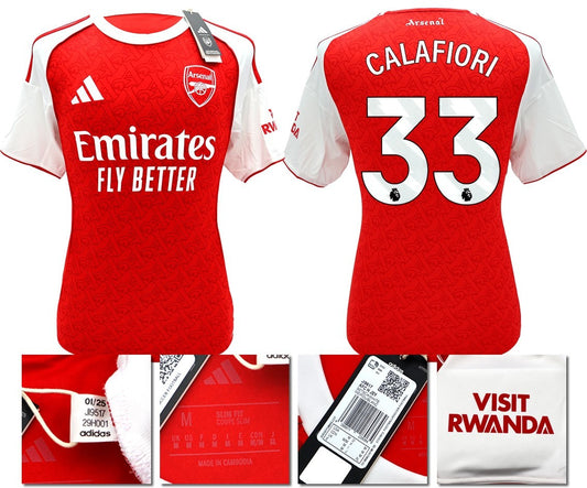 BNWT 2025 2026 ARSENAL ADIDAS HOME SHIRT CALAFIORI 33 MEN'S SIZES
