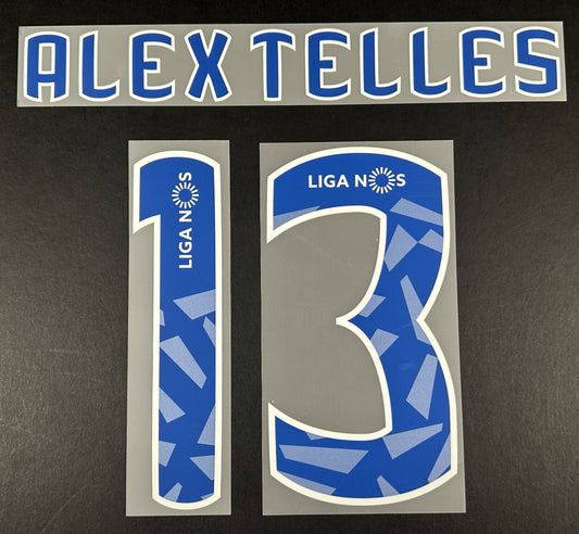 FC PORTO 2019 2021 OFFICIAL ALEX TELLES 13 AWAY PLAYER SIZE NAMESET