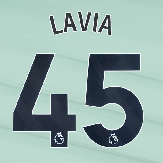 2023 2024 OFFICIAL CHELSEA LAVIA 45 BLACK 3RD PLAYER SIZE NAMESET