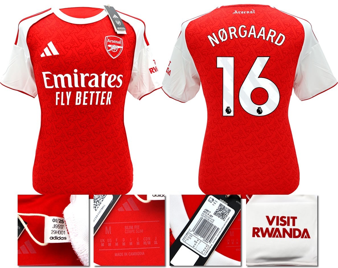 BNWT 2025/2026 ARSENAL F.C. ADIDAS HOME SHIRT NORGAARD 16