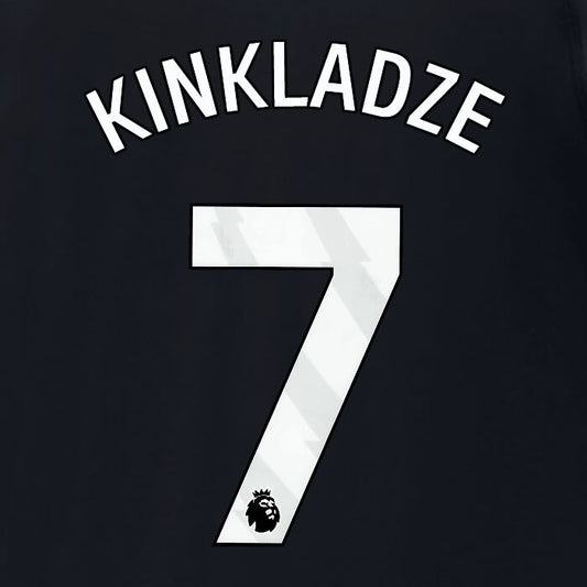 2024 2025 MANCHESTER CITY KINKLADZE 7 WHITE AWAY PLAYER SIZE NAME SET